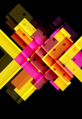 Siyah arka plan üzerinde renkli oklar