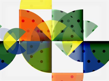 Siyah arka plan üzerine daire öğeleri