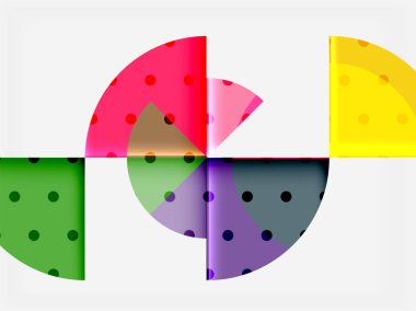 Siyah arka plan üzerine daire öğeleri