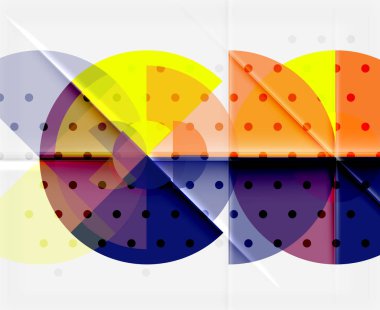 Siyah arka plan üzerine daire öğeleri