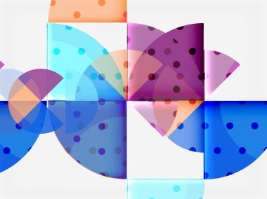 Siyah arka plan üzerine daire öğeleri