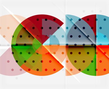 Siyah arka plan üzerine daire öğeleri