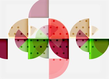 Siyah arka plan üzerine daire öğeleri