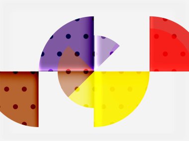 Siyah arka plan üzerine daire öğeleri