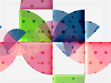 Siyah arka plan üzerine daire öğeleri