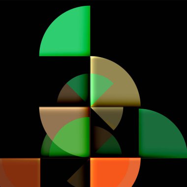 Geometrik daire soyut afiş