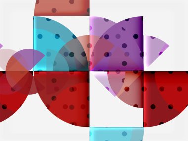 Geometrik daire soyut afiş