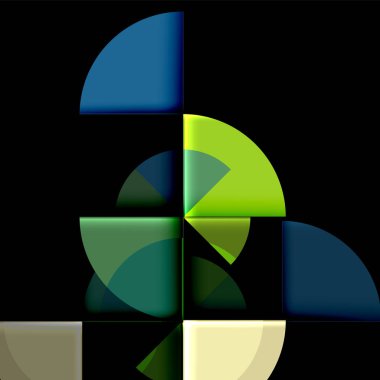 Geometrik daire soyut afiş