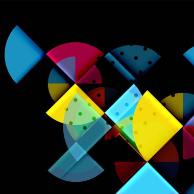 Geometrik daire soyut afiş