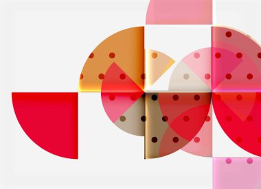 Geometrik daire soyut afiş