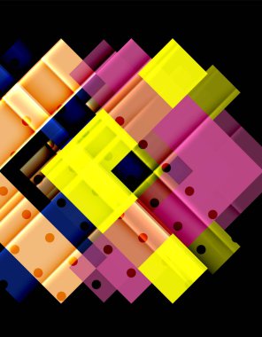 Siyah arka plan üzerinde renkli oklar