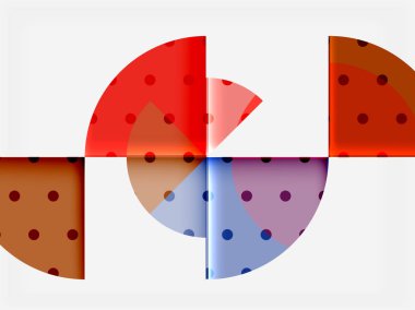 Siyah arka plan üzerine daire öğeleri