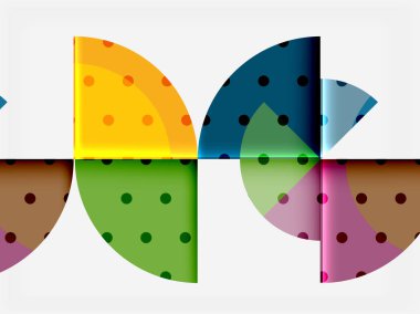 Siyah arka plan üzerine daire öğeleri