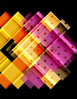 Siyah arka plan üzerinde renkli oklar