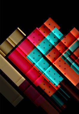 Siyah arka plan üzerinde renkli oklar