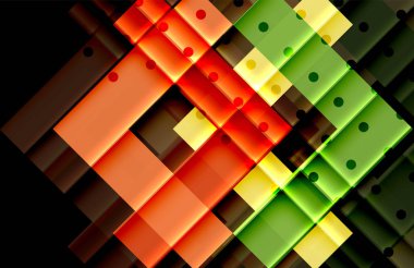 Siyah arka plan üzerinde renkli oklar