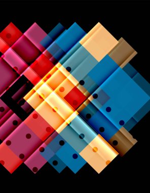 Siyah arka plan üzerinde renkli oklar