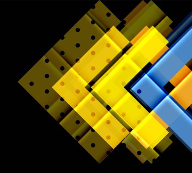 Siyah arka plan üzerinde renkli oklar