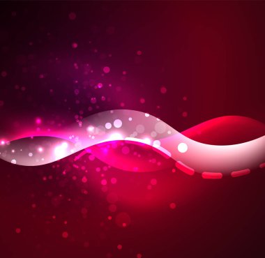 Parlayan dalga, duman tasarım dalgalı çizgiler vektör