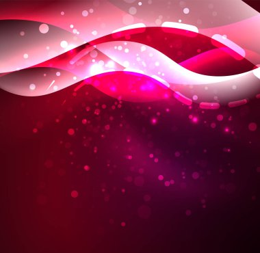 Parlayan dalga, duman tasarım dalgalı çizgiler vektör