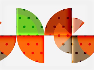 Siyah arka plan üzerine daire öğeleri