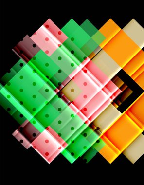 Siyah arka plan üzerinde renkli oklar