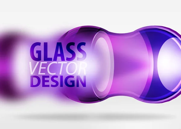 3 d テクノ ガラス バブル デザイン — ストックベクタ