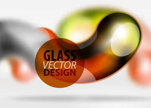 Цифровой техно фон, серое трехмерное пространство со стеклянным изогнутым пузырем — стоковый вектор