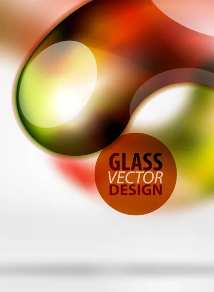 Fundo abstrato techno digital, espaço 3d cinza com bolha curvilínea de vidro — Vetor de Stock