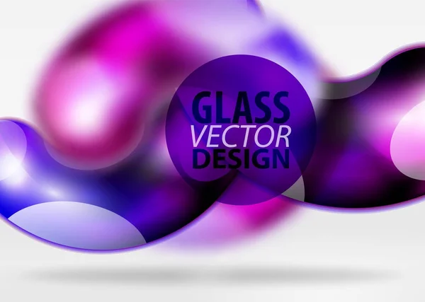 Fundo abstrato techno digital, espaço 3d cinza com bolha curvilínea de vidro — Vetor de Stock