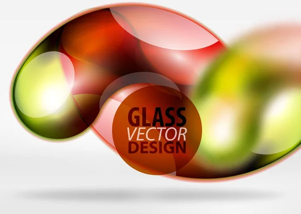 Digitale techno abstracte achtergrond, grijze 3D-ruimte met glas bochtige bubble — Stockvector