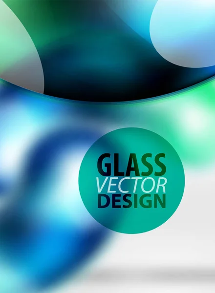 Digitaler techno-abstrakter Hintergrund, grauer 3D-Raum mit Glaskurvenblase — Stockvektor