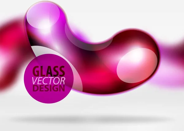 Digitaler techno-abstrakter Hintergrund, grauer 3D-Raum mit Glaskurvenblase — Stockvektor