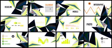 Modern üçgen sunu şablonu