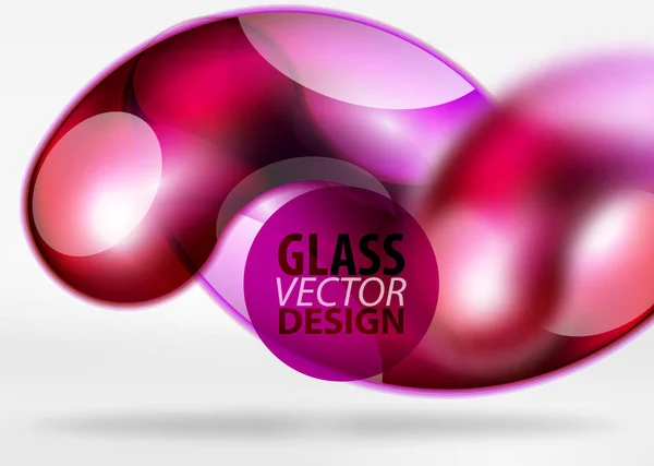 Digitale techno abstracte achtergrond, grijze 3D-ruimte met glas bochtige bubble — Stockvector