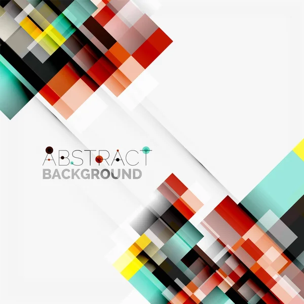 Abstract blocks template design background, simple geometric shapes on white, straight lines and rectangles — Stock Vector