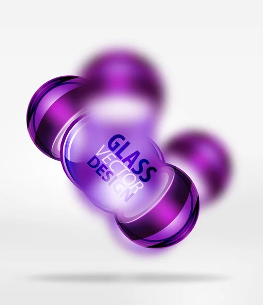 3d techno glass bubble design — Stock Vector