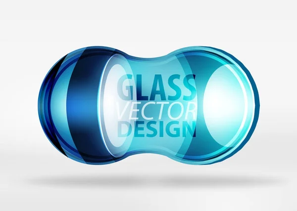 3d techno design bolha de vidro — Vetor de Stock