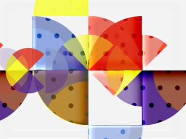 Siyah arka plan üzerine daire öğeleri