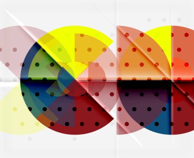 Siyah arka plan üzerine daire öğeleri