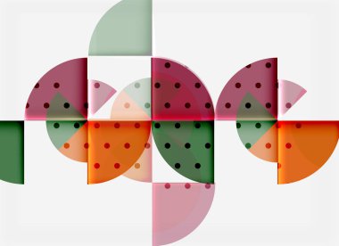 Siyah arka plan üzerine daire öğeleri