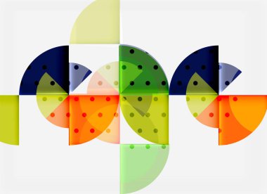 Siyah arka plan üzerine daire öğeleri