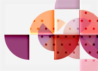 Siyah arka plan üzerine daire öğeleri