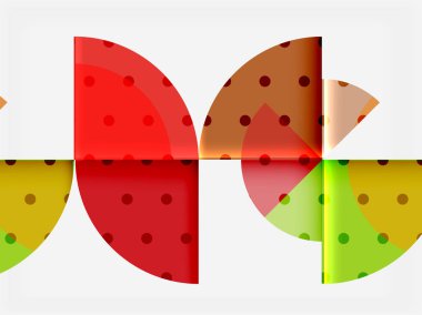 Siyah arka plan üzerine daire öğeleri