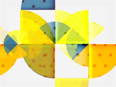 Siyah arka plan üzerine daire öğeleri