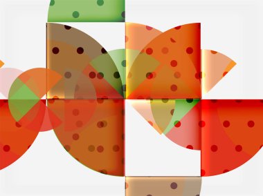 Siyah arka plan üzerine daire öğeleri