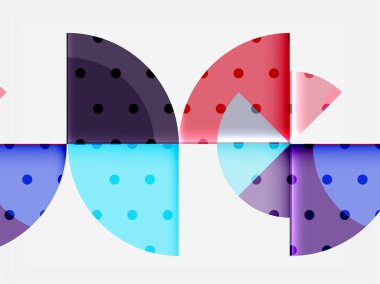 Siyah arka plan üzerine daire öğeleri