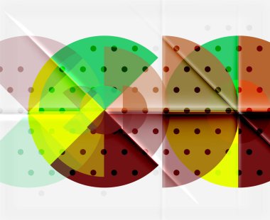 Siyah arka plan üzerine daire öğeleri