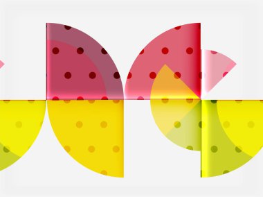 Siyah arka plan üzerine daire öğeleri