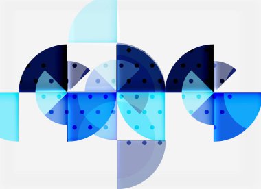 Siyah arka plan üzerine daire öğeleri